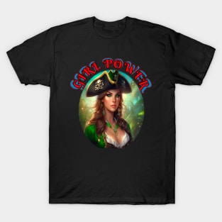 Girl power, purple pirate queen T-Shirt